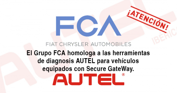 El Grupo FCA homologas las herramientas de diagnosis AUTEL.